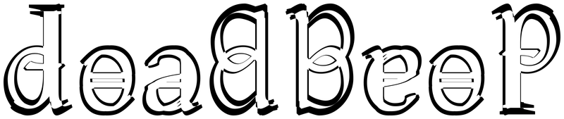 Ambigram for deadbeef in Davidlibre-regular